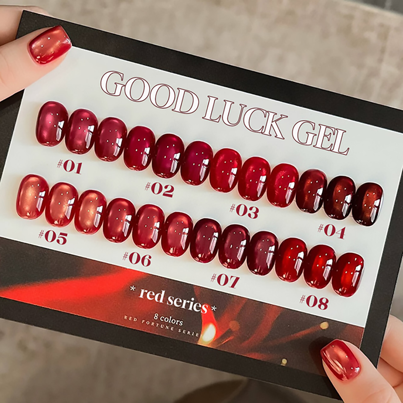 Nail Art Red Wine Cat Eye - 1 pièce SHAKA Vernis à ongles