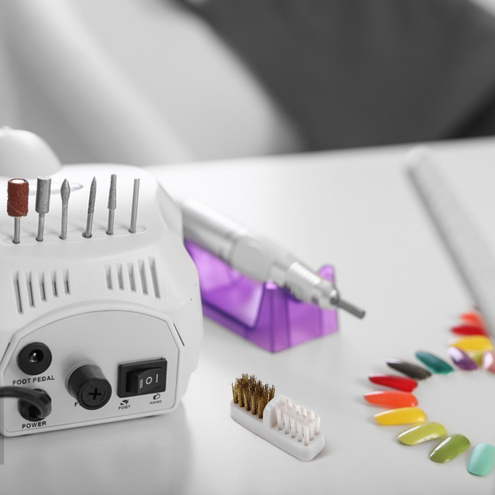 Nail Art Zone - Brosse de nettoyage multifonctionnelle pour fraises