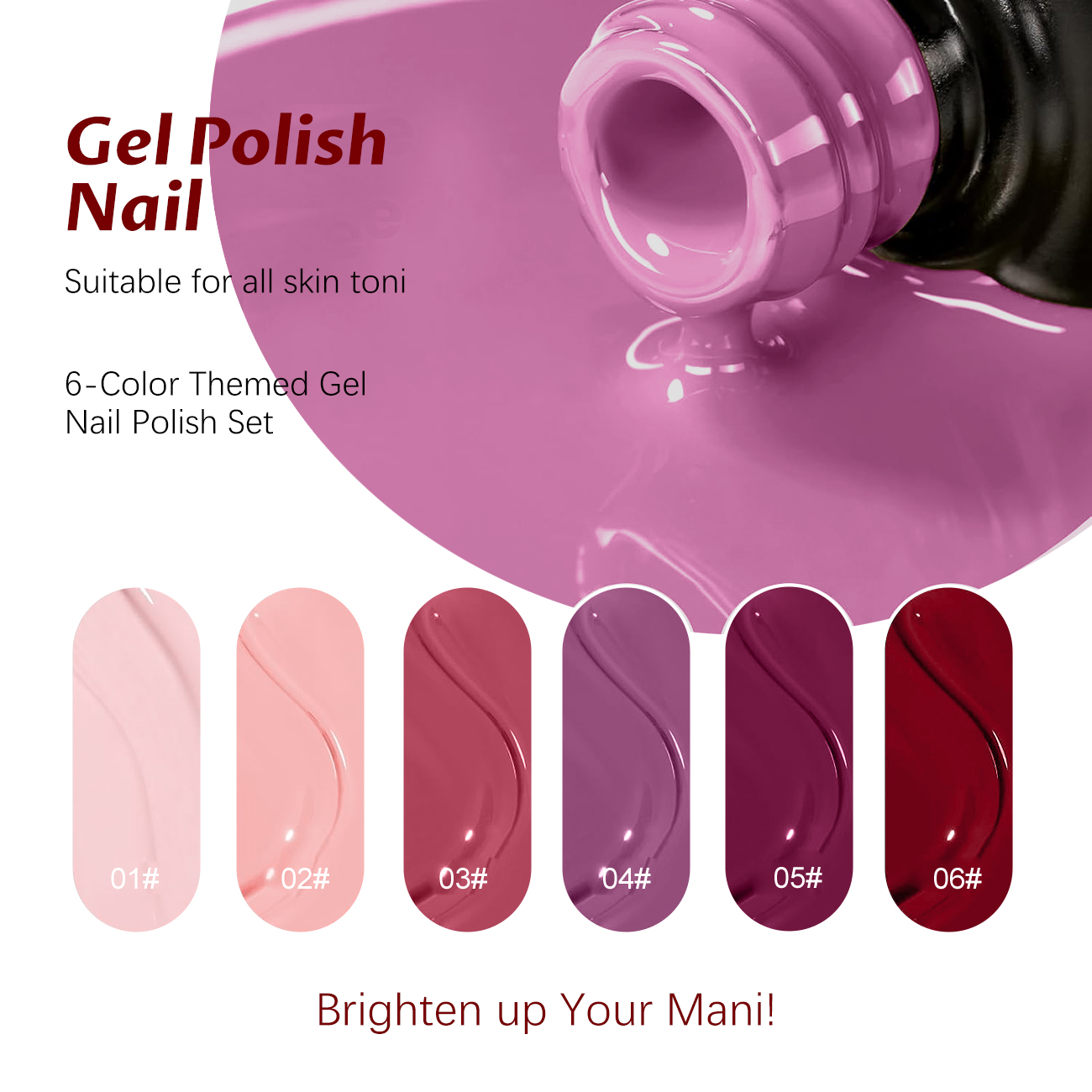 Ensemble de 6 vernis à ongles  - Nail Art Burgundy avis et prix