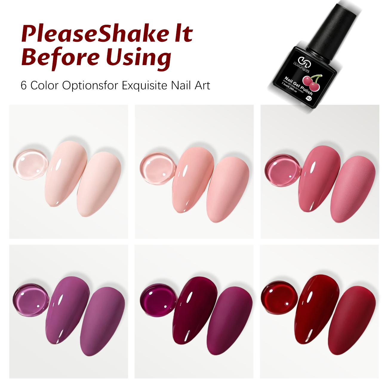 Ensemble de 6 vernis à ongles  - Nail Art Burgundy avis et prix