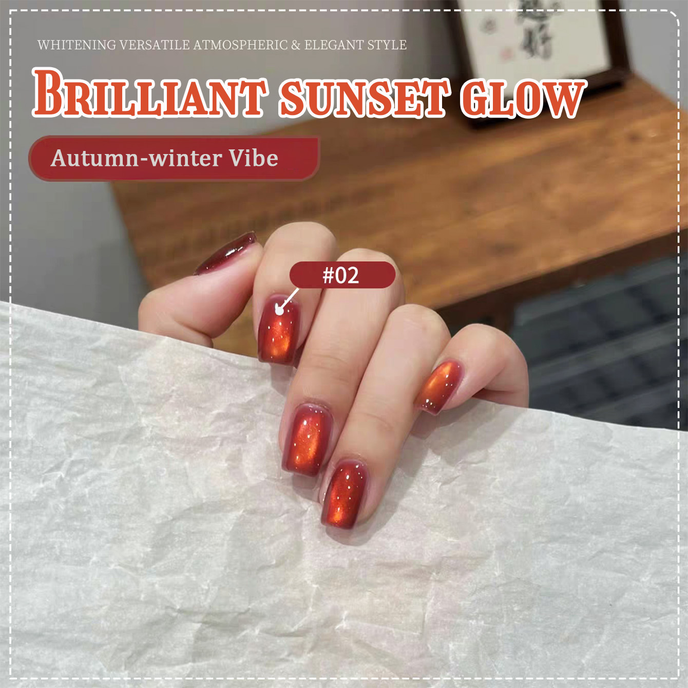 1 pièce TC Vernis à ongles gel - Nail Art Red Wine Cat Eye avis et prix