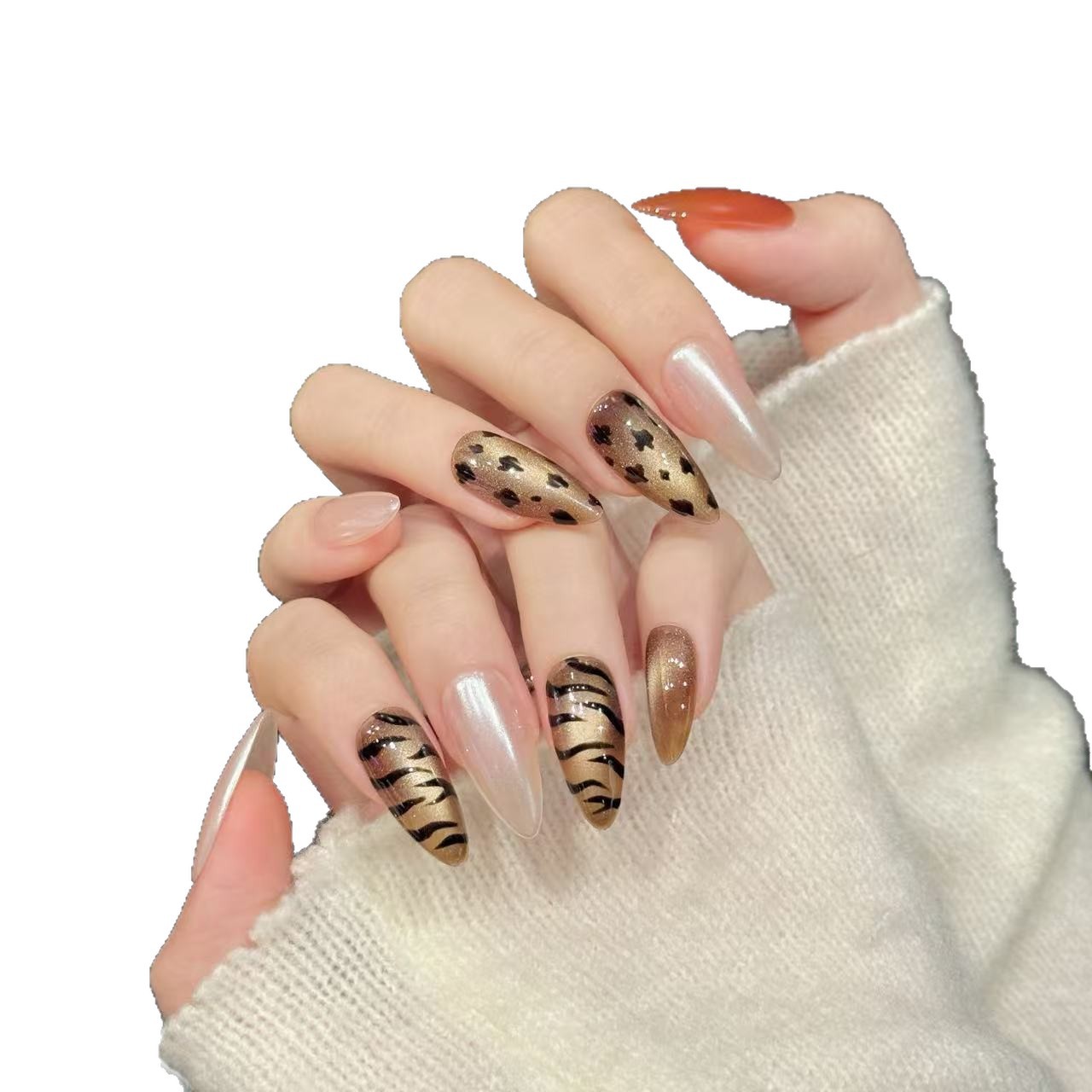 10 pièces à la main amande pre - Nail Art Zebra Design avis et prix